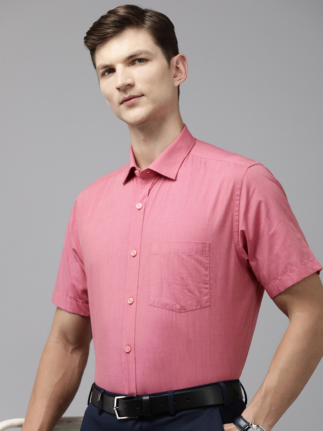 

Park Avenue Men Pure Cotton Formal Shirt, Pink