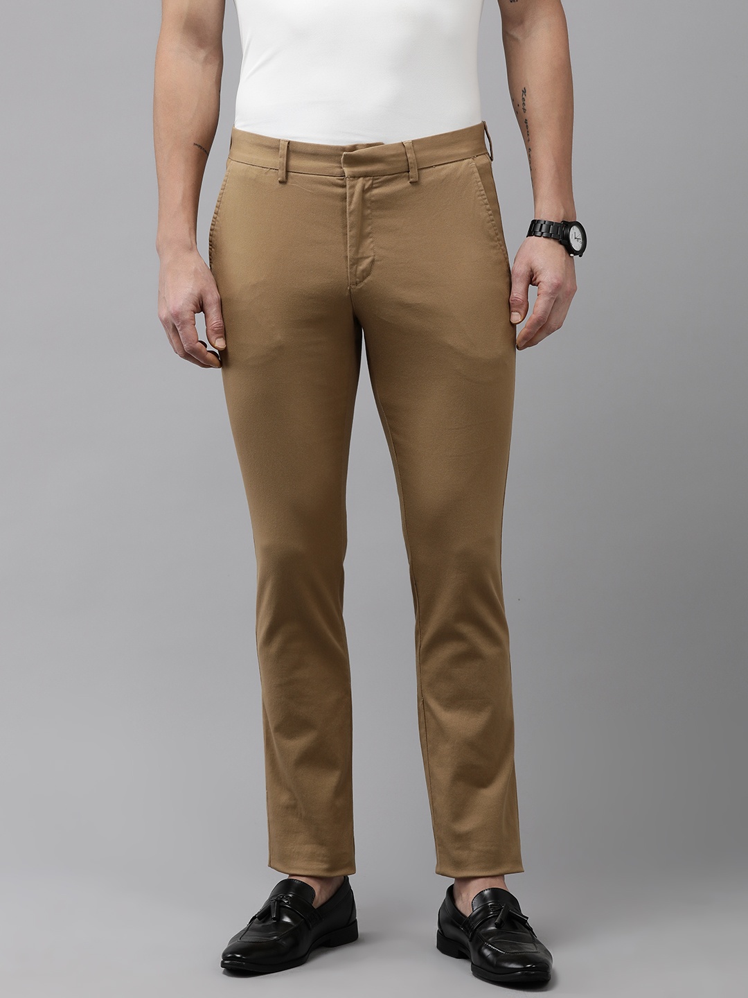 

Park Avenue Men Chinos Trousers, Khaki