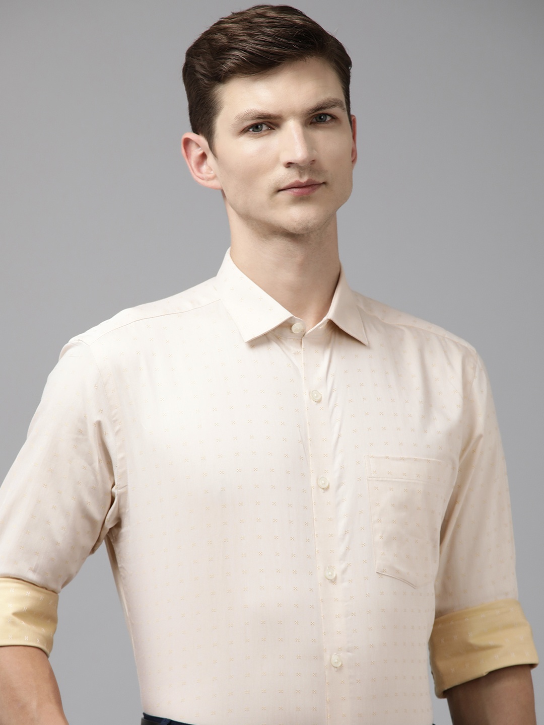 

Park Avenue Men Pure Cotton Formal Shirt, Beige