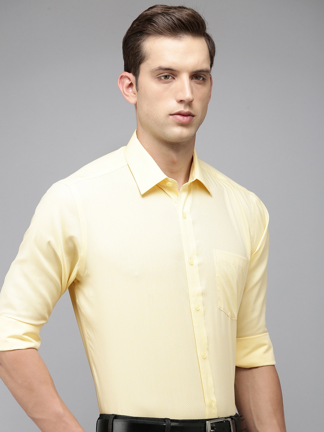 

Park Avenue Men Pure Cotton Formal Shirt, Yellow