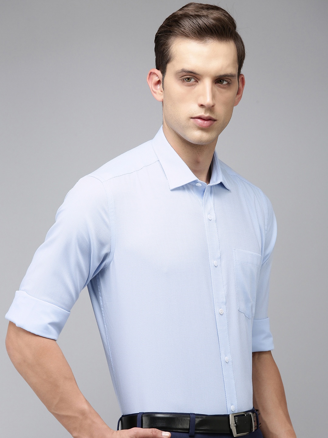

Park Avenue Men Pure Cotton Formal Shirt, Blue