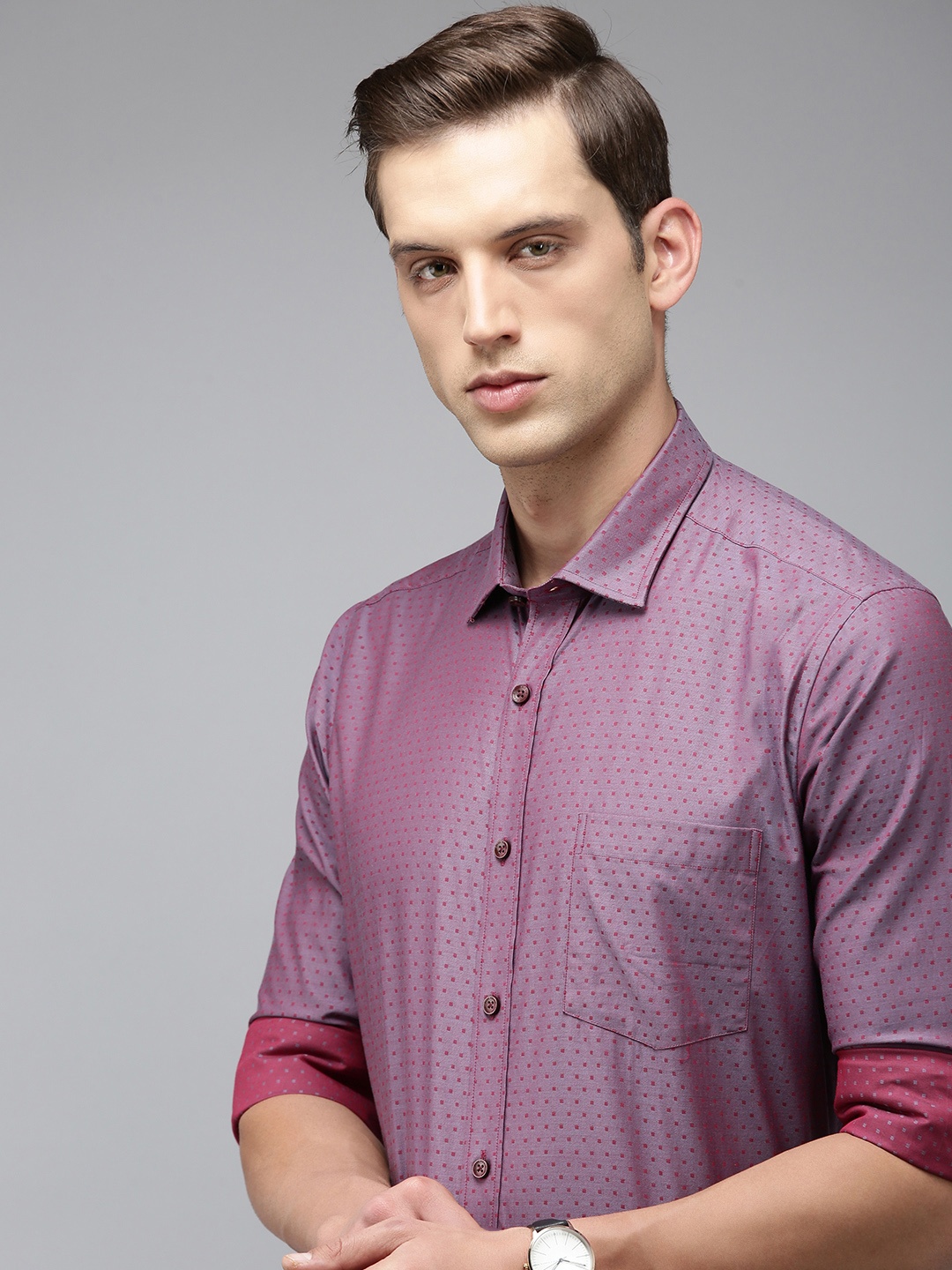

Park Avenue Men Pure Cotton Formal Shirt, Red