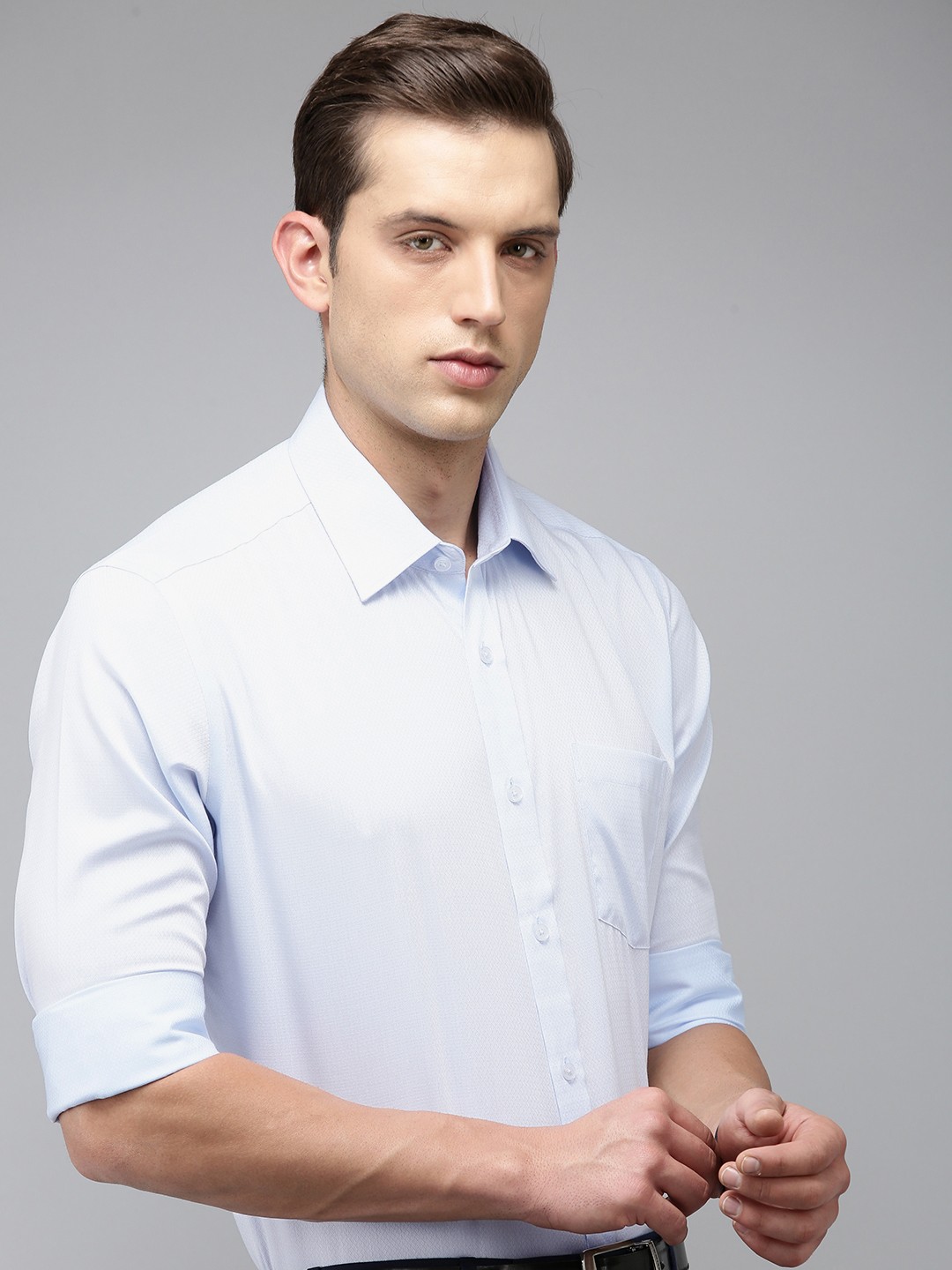 

Park Avenue Men Pure Cotton Formal Shirt, Blue