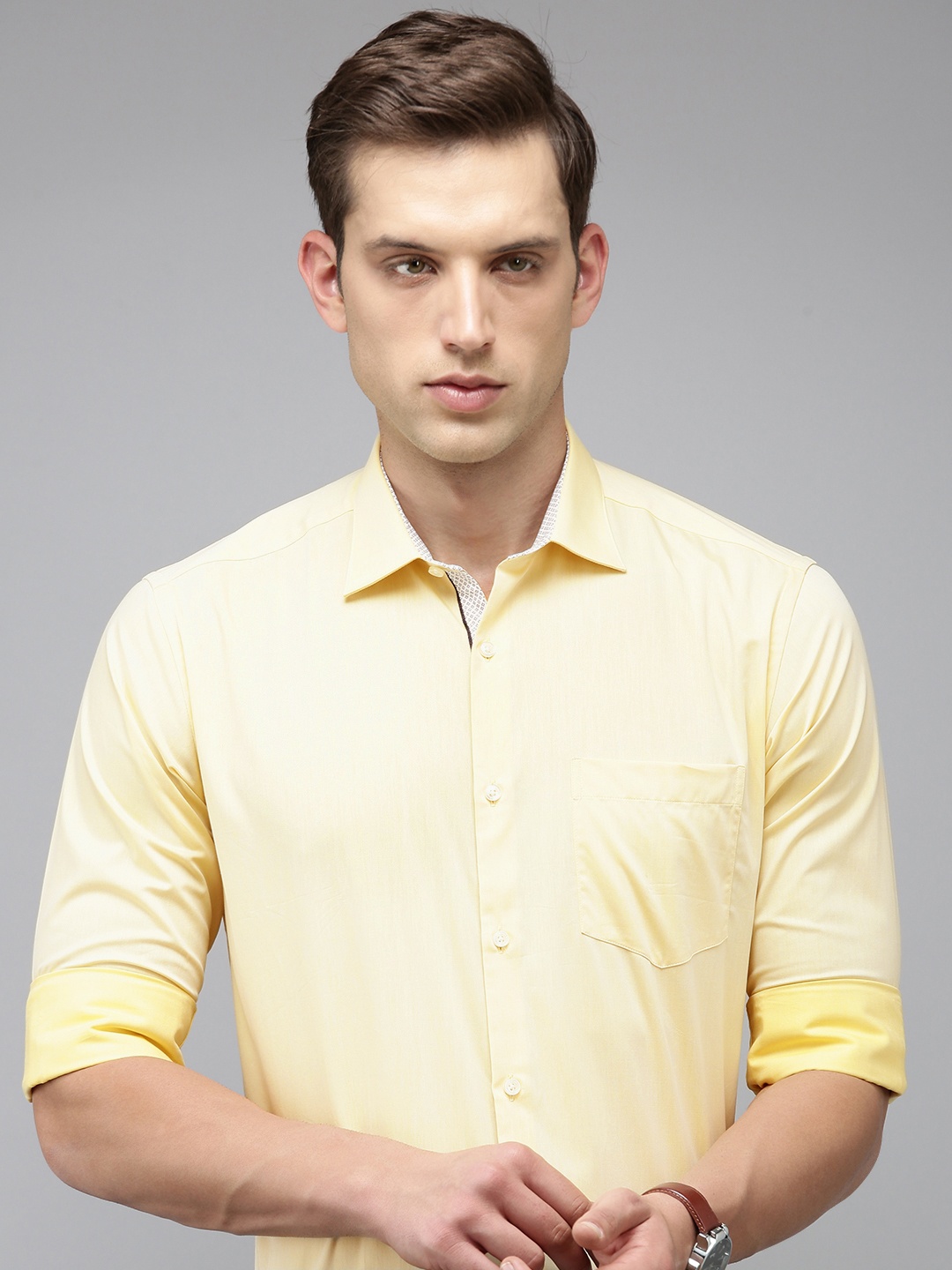 

Park Avenue Pure Cotton Slim Fit Formal Shirt, Yellow
