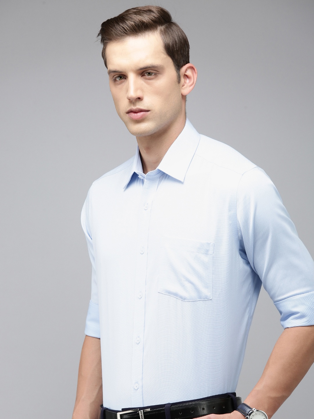 

Park Avenue Men Pure Cotton Formal Shirt, Blue