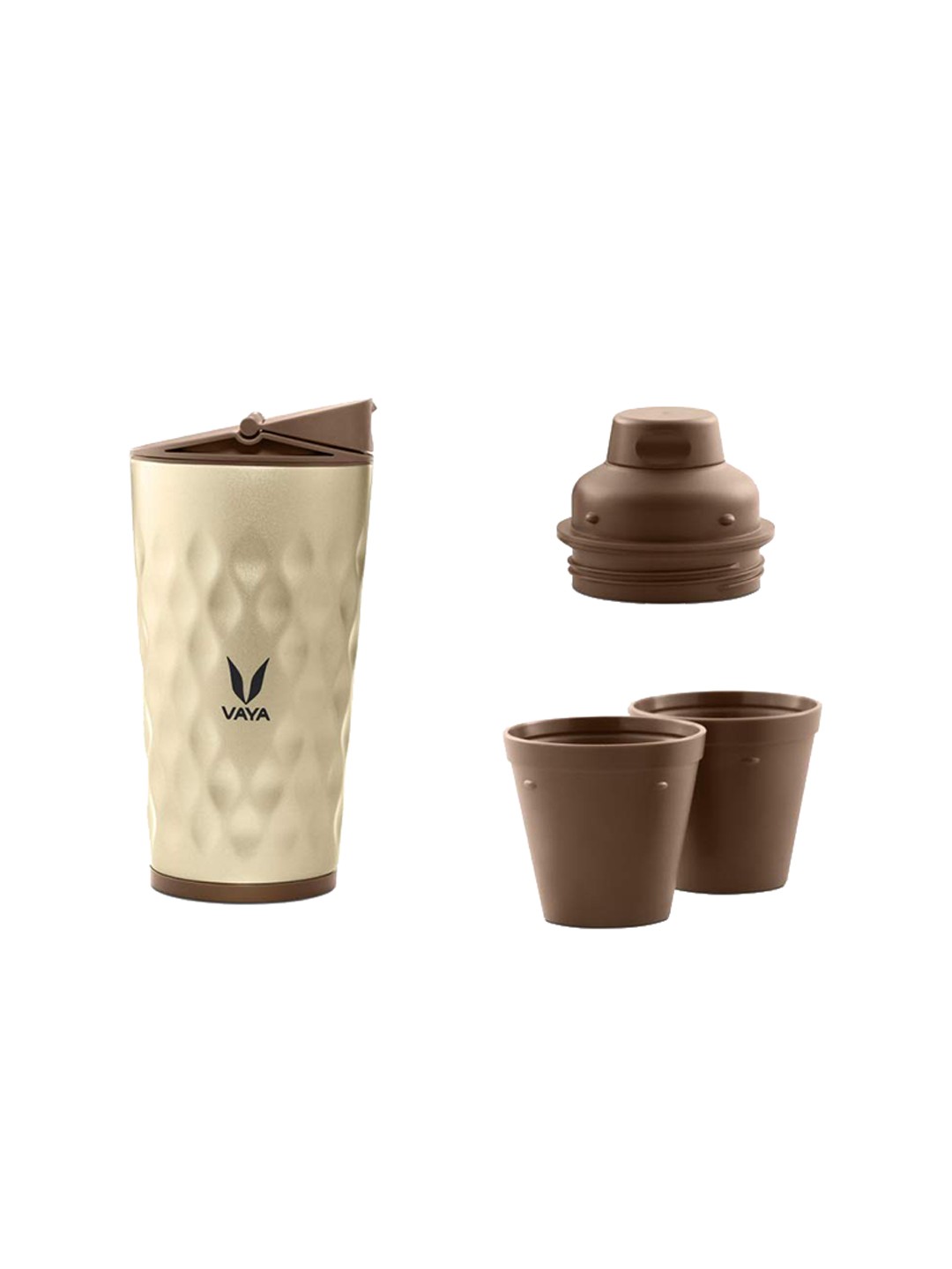 

Vaya DRYNK Beige Stainless Steel BPA Free Water Bottle 350 ml, Gold