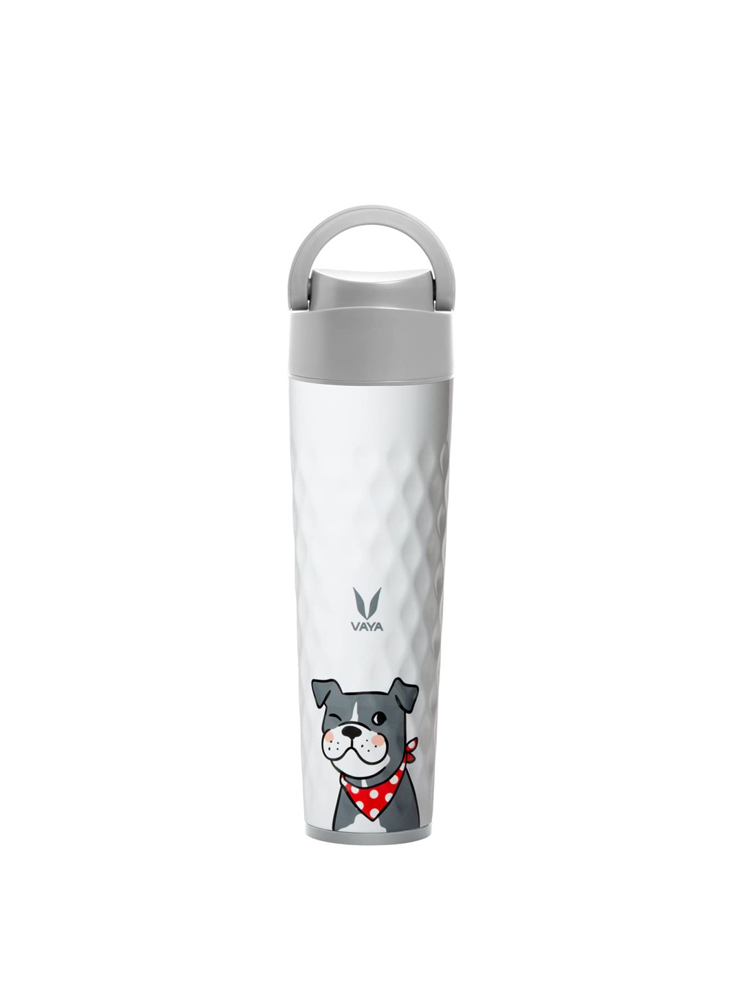 

Vaya White Printed Water Bottle with Loop Lid 600 ml