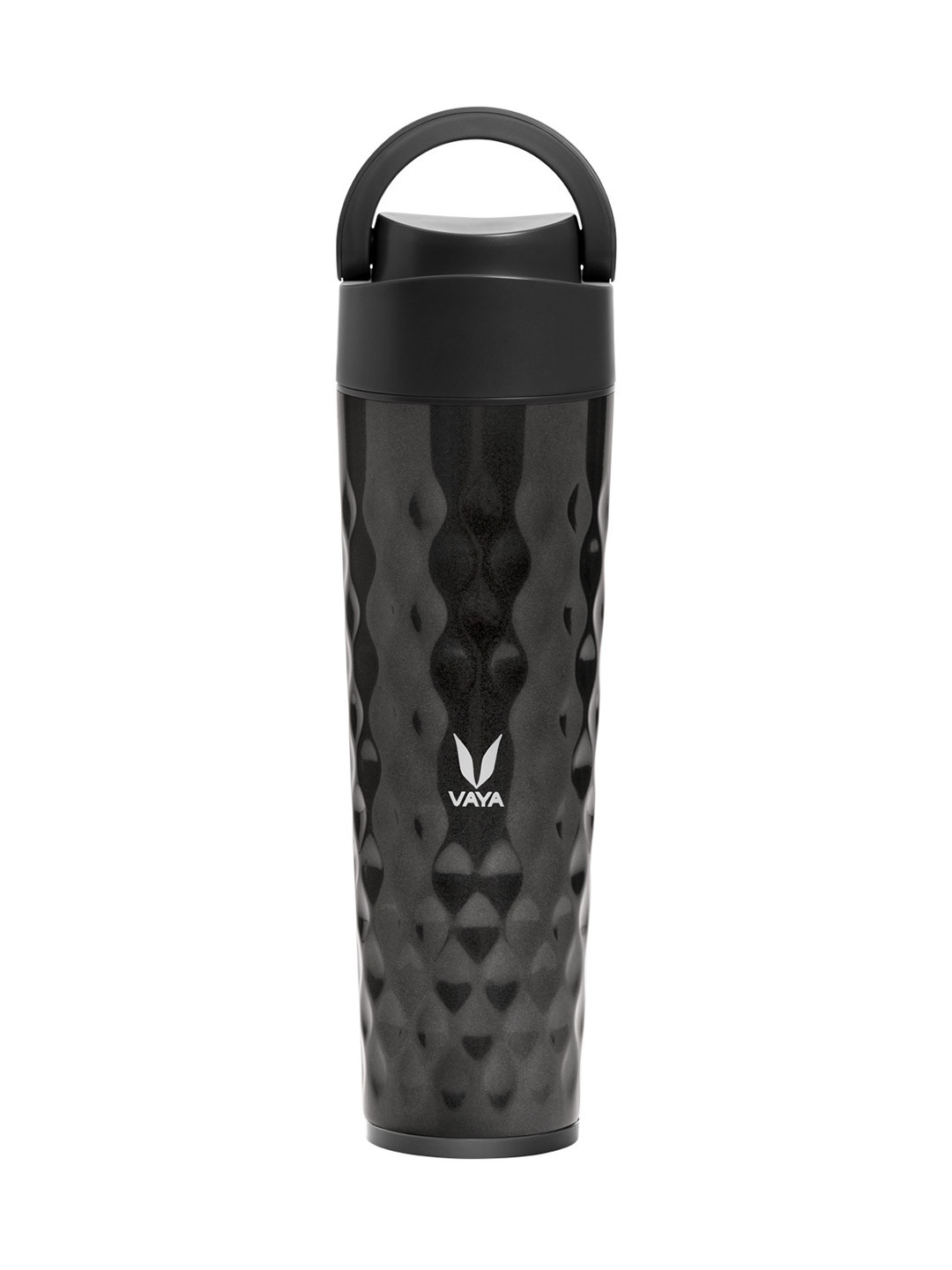 

Vaya DRYNK Black Double Wall Vacuum Water Bottle With Loop Lid 600 ml