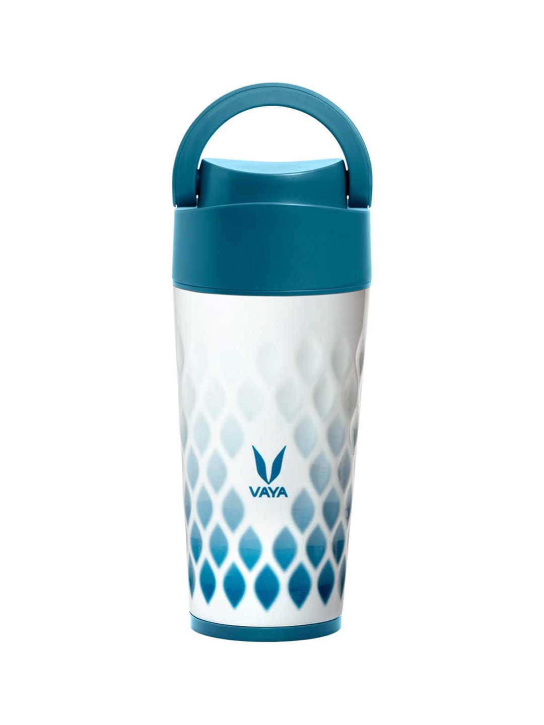 

Vaya Ice Crystal Blue & White Stainless Steel Water Bottle With Loop Lid 350Ml