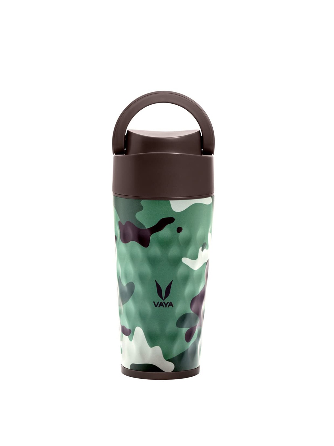 

Vaya DRYNK Green Printed Stainless Steel BPA Free Flask Water Bottle with Loop Lid 350 ml