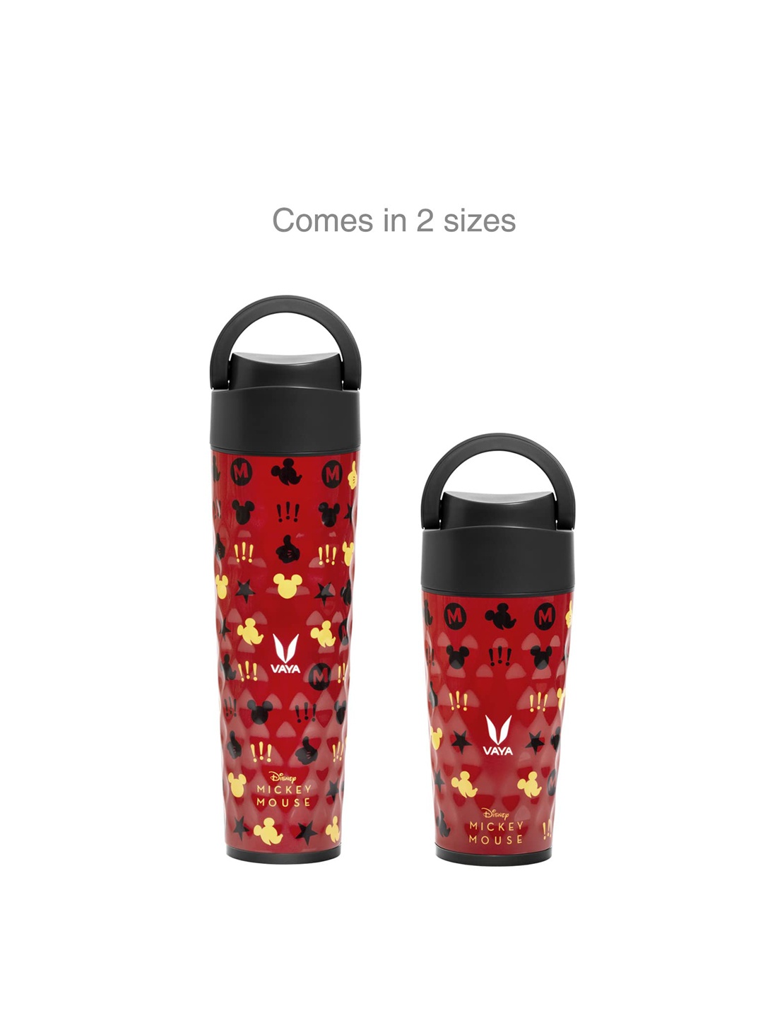 

Vaya DRYNK Red & Black Anti Slip Costal Base Water Bottle with Loop Lid 350ml