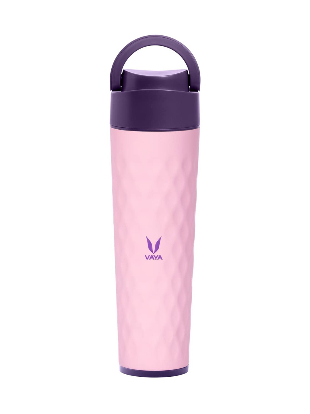 

Vaya DRYNK Pink Solid Stainless Steel With Loop Lid Water Bottle 600ml