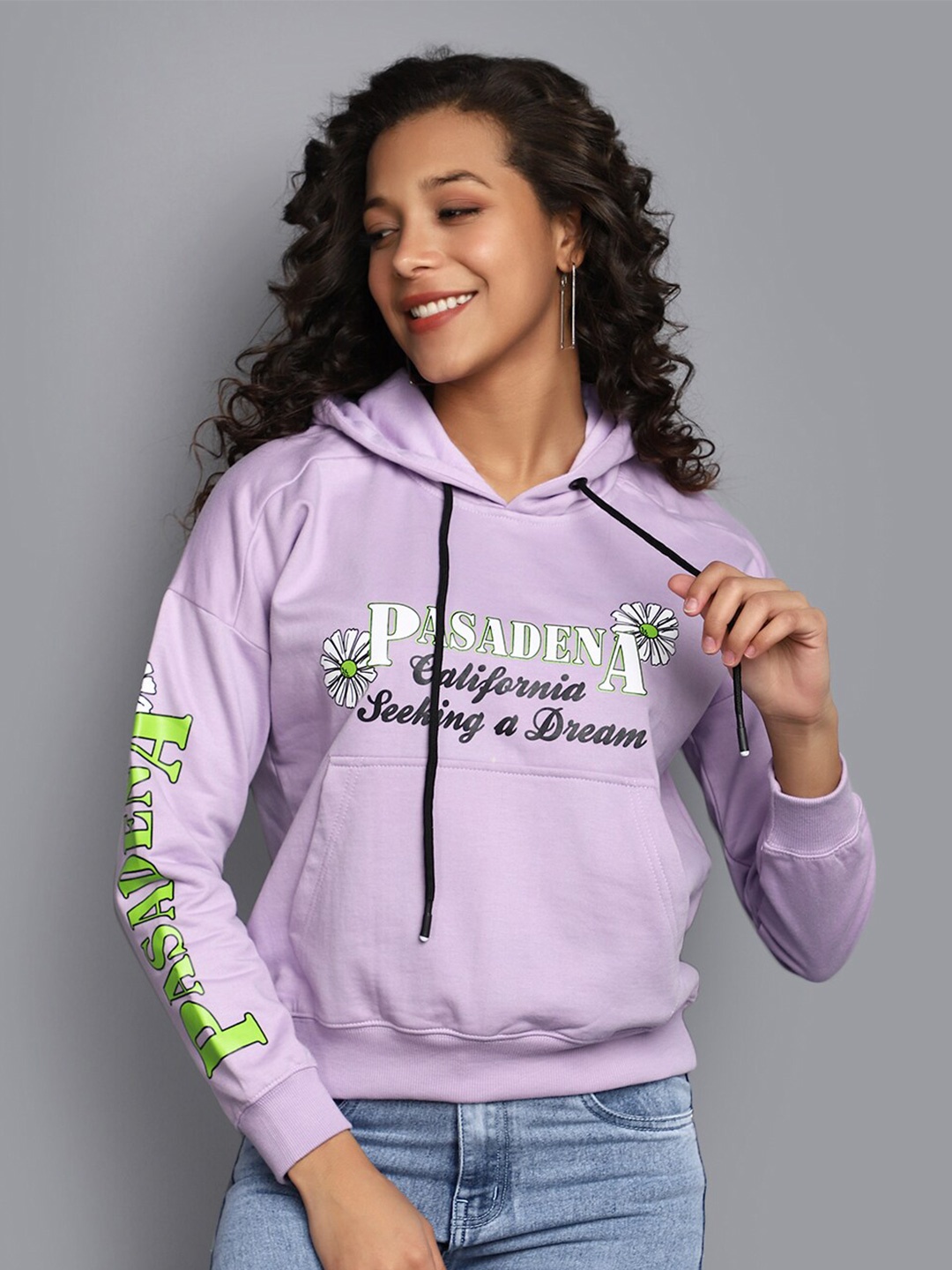 

V-Mart Typography Printed Cotton Pullover, Lavender