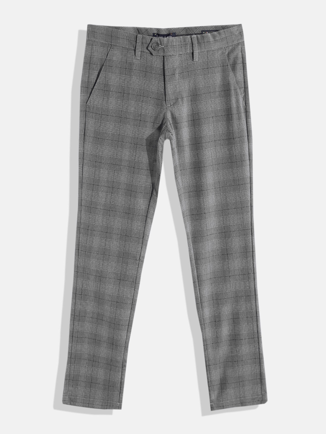 

Indian Terrain Boys Checked Trousers, Grey