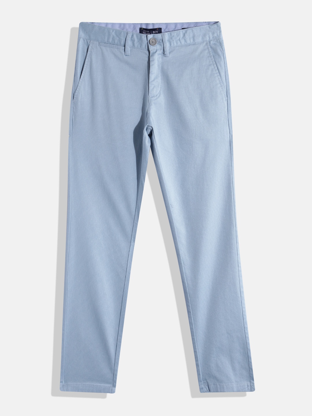 

Indian Terrain Boys Printed Chinos, Blue