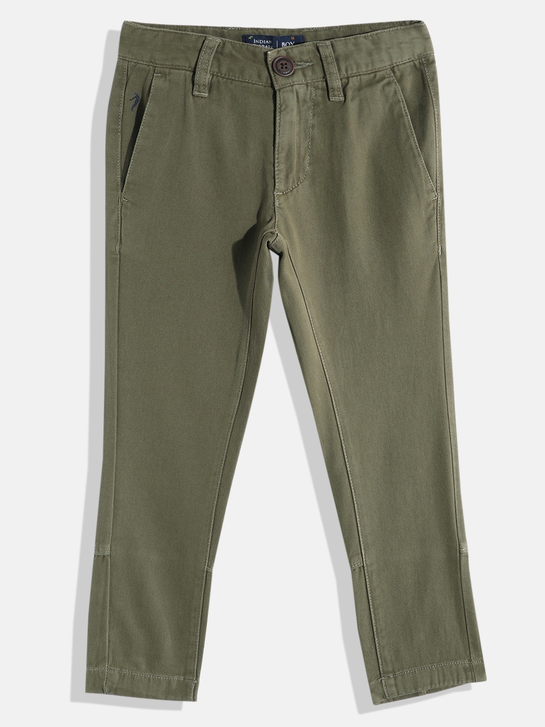 

Indian Terrain Boys Regular Fit Trousers, Olive