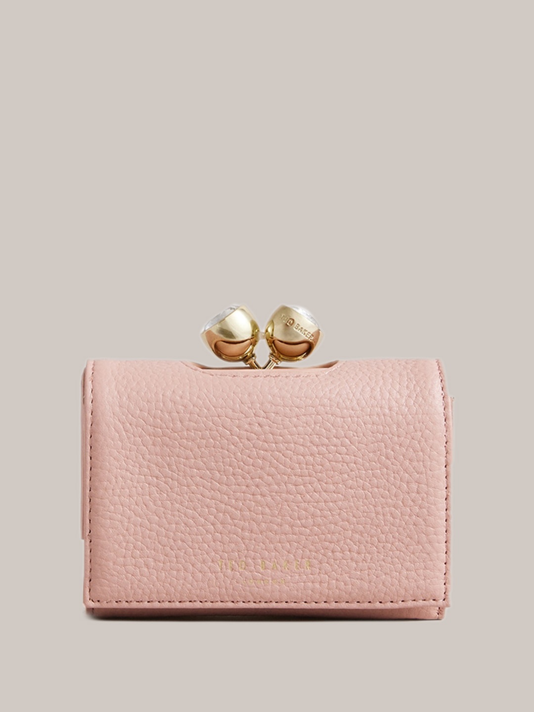 

Ted Baker Textured Leather Three Fold Wallet, Pink