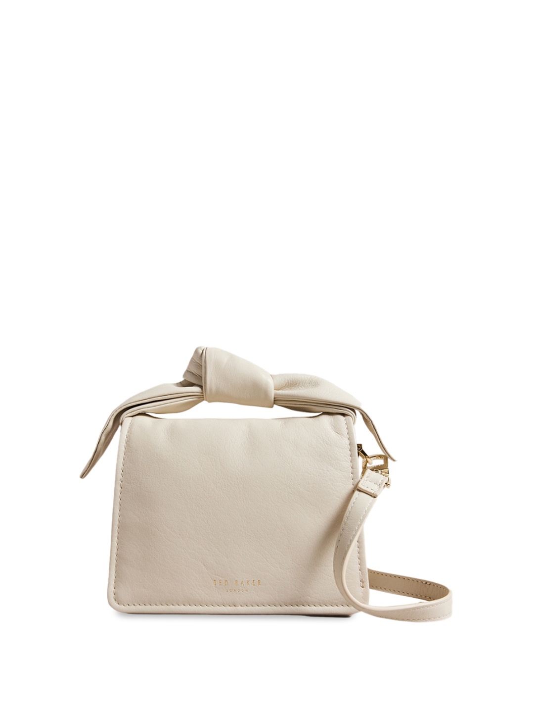 

Ted Baker Leather Structured Crossbody Sling Bag, Cream