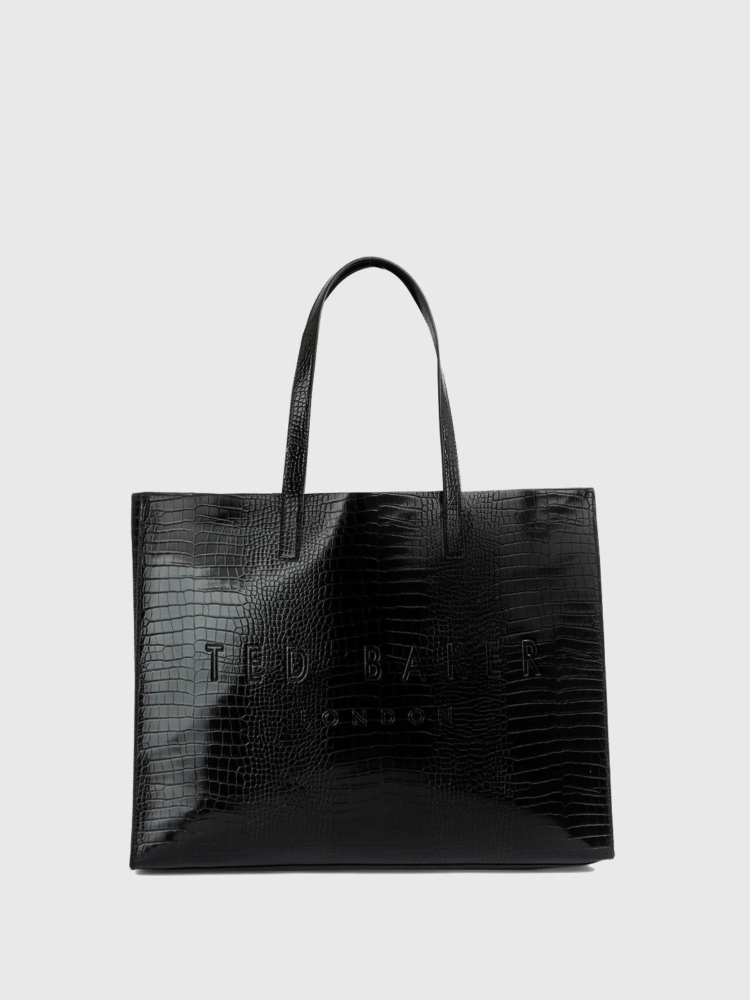 

Ted Baker Animal Textured PU Oversized Shopper Tote Bag, Black