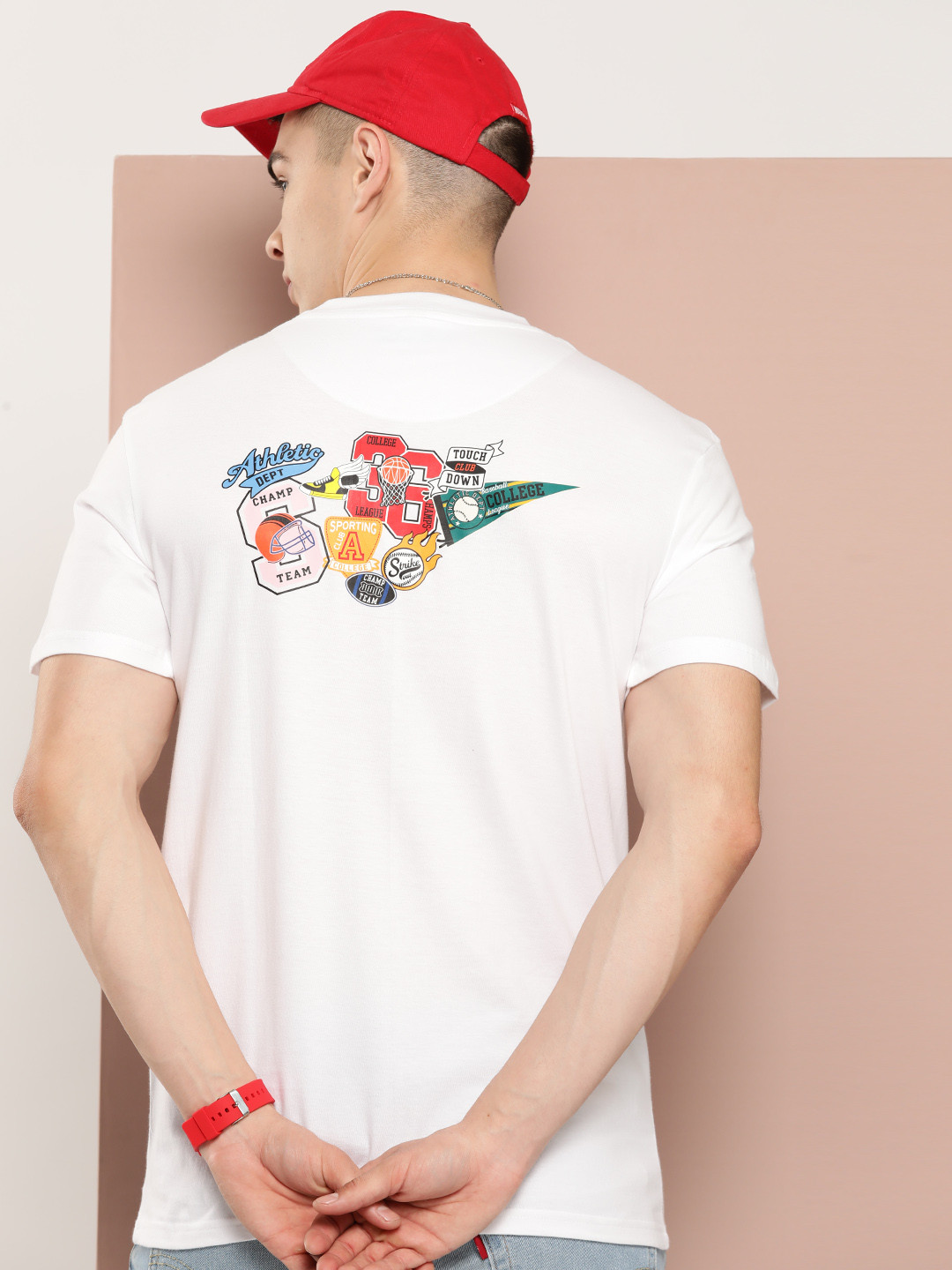 

Harvard Typography Print Pure Cotton T-shirt, White