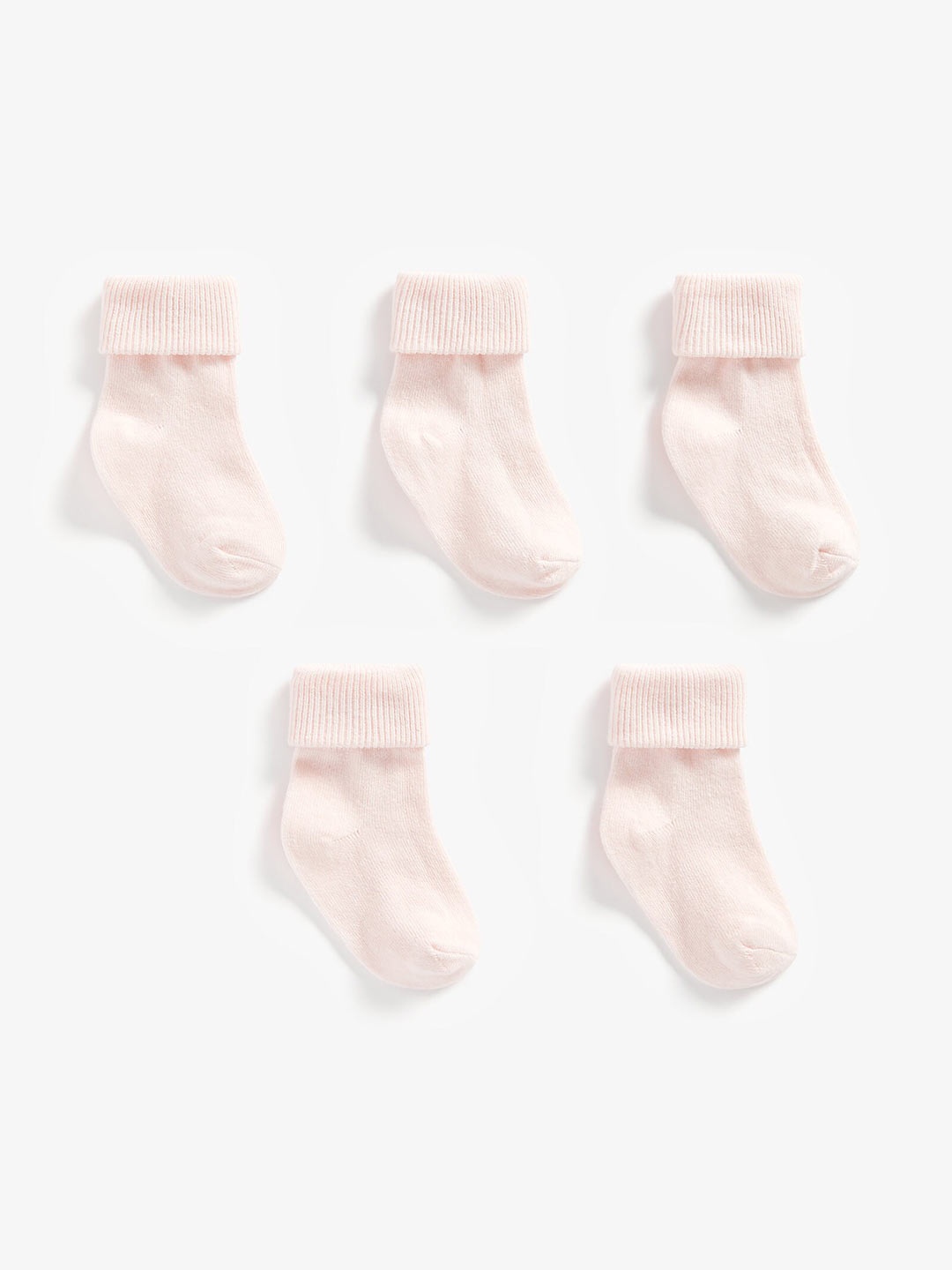 

mothercare Girls Solid Count Of 5 Socks, Pink