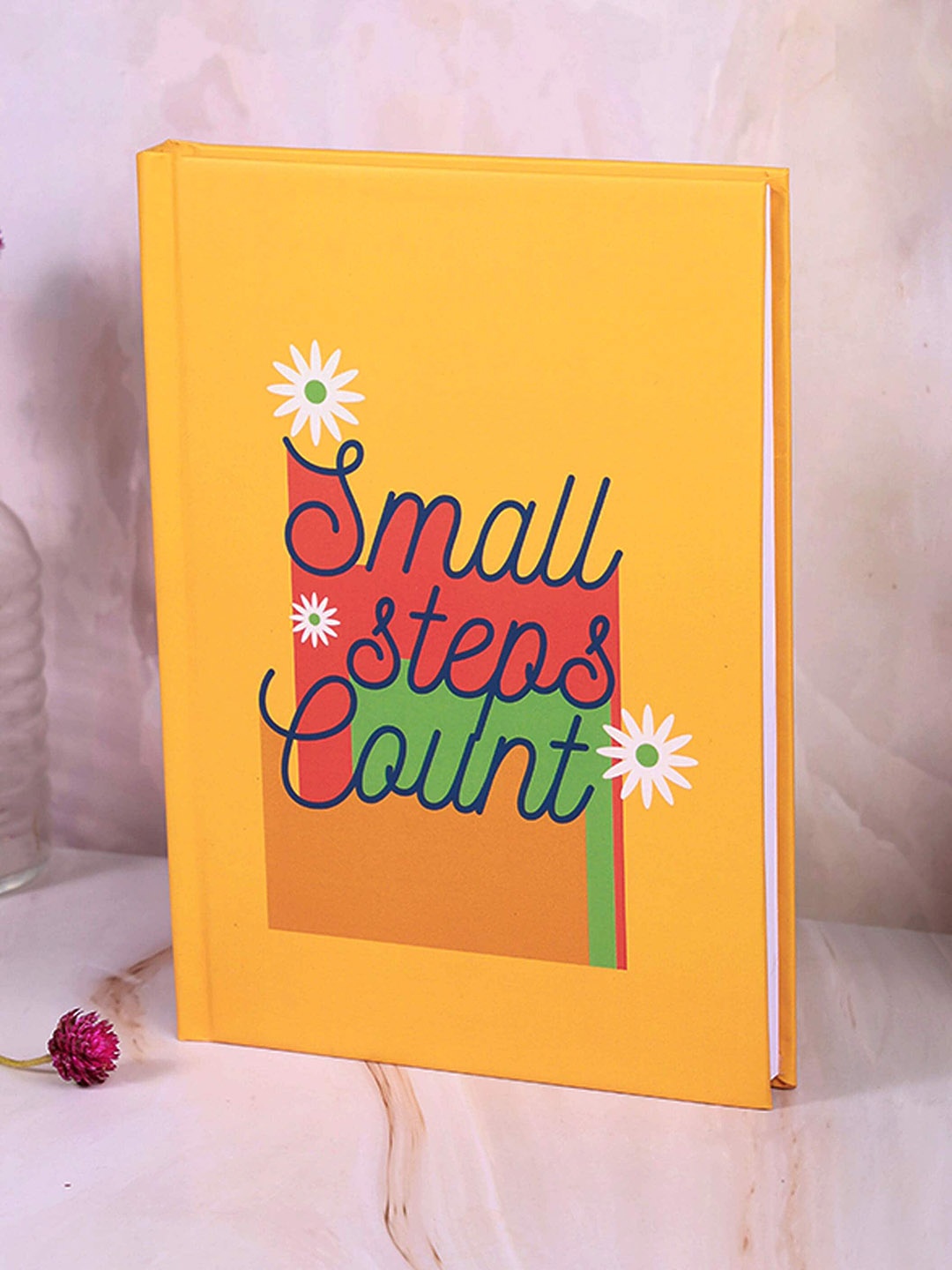 

Happening Hippo Yellow & Red Small Steps Count Printed Diary Notebook- 222 Pages