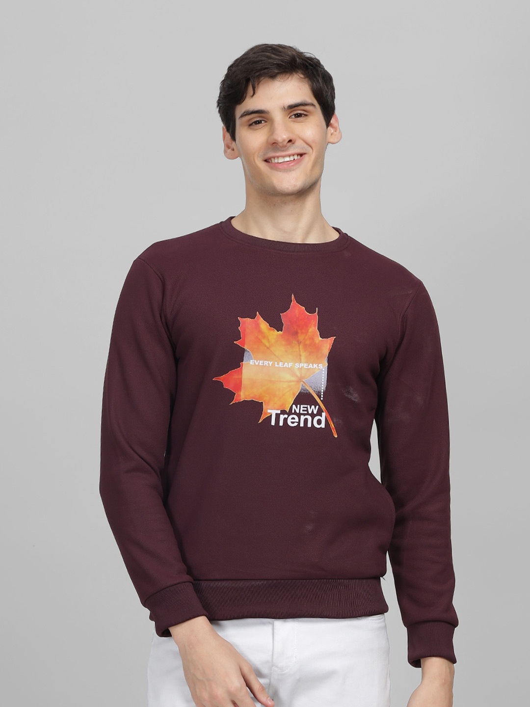 

Parcel Yard Graphic Printed Anti Odour Sweatshirt, Maroon