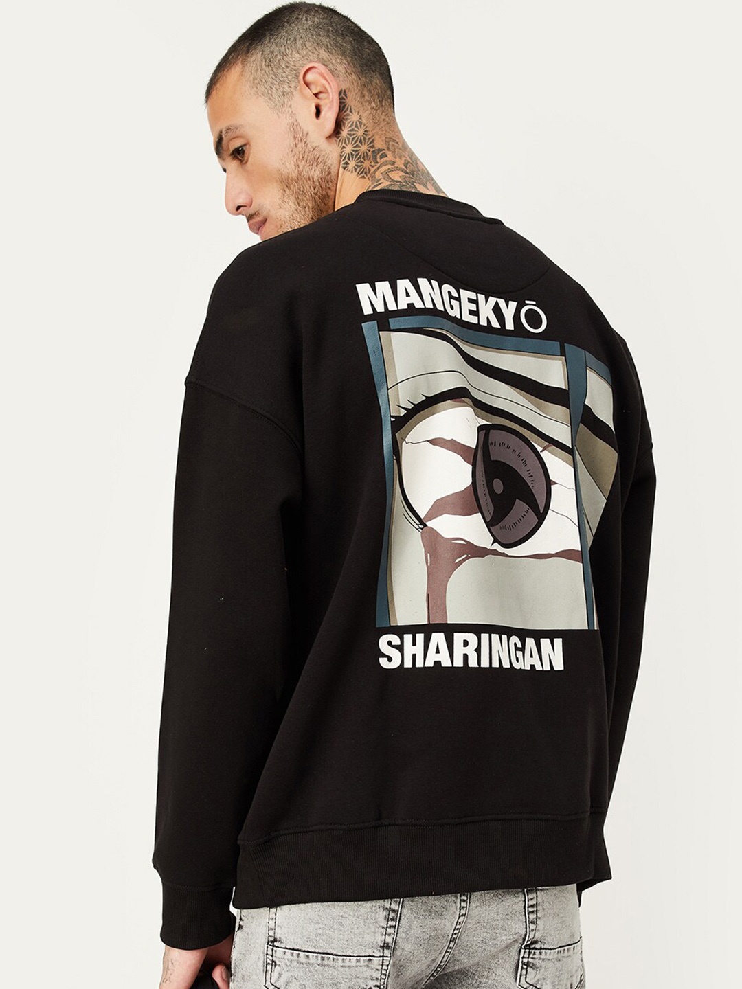 

max Graphic Printed Sweatshirt, Black