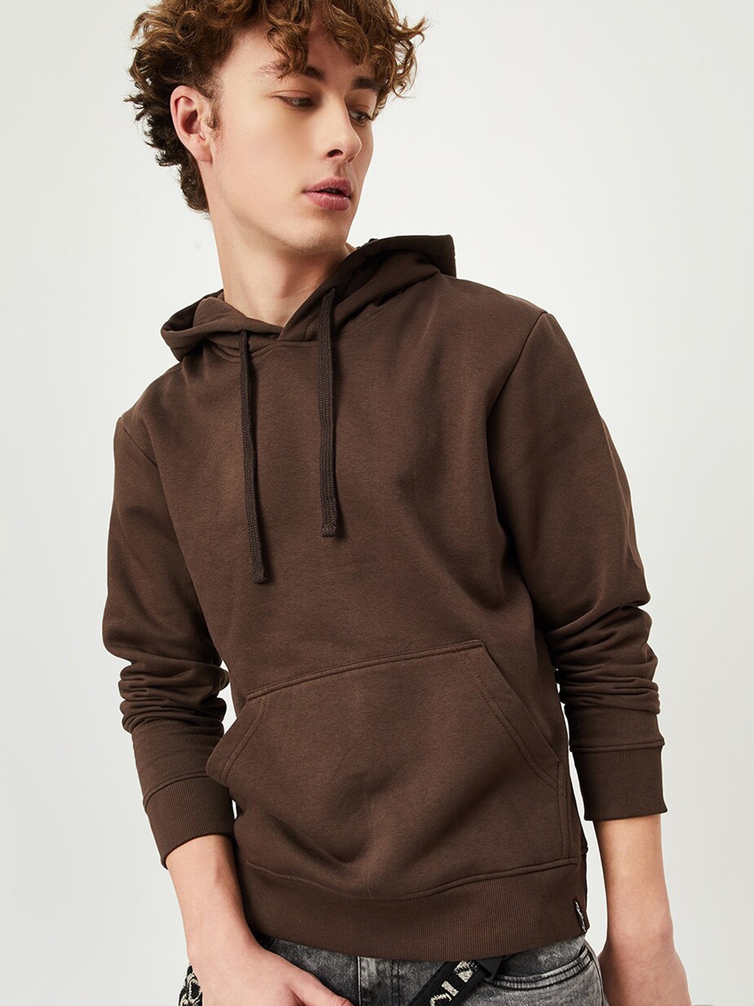 

max Hooded Long Sleeves Sweatshirt, Brown