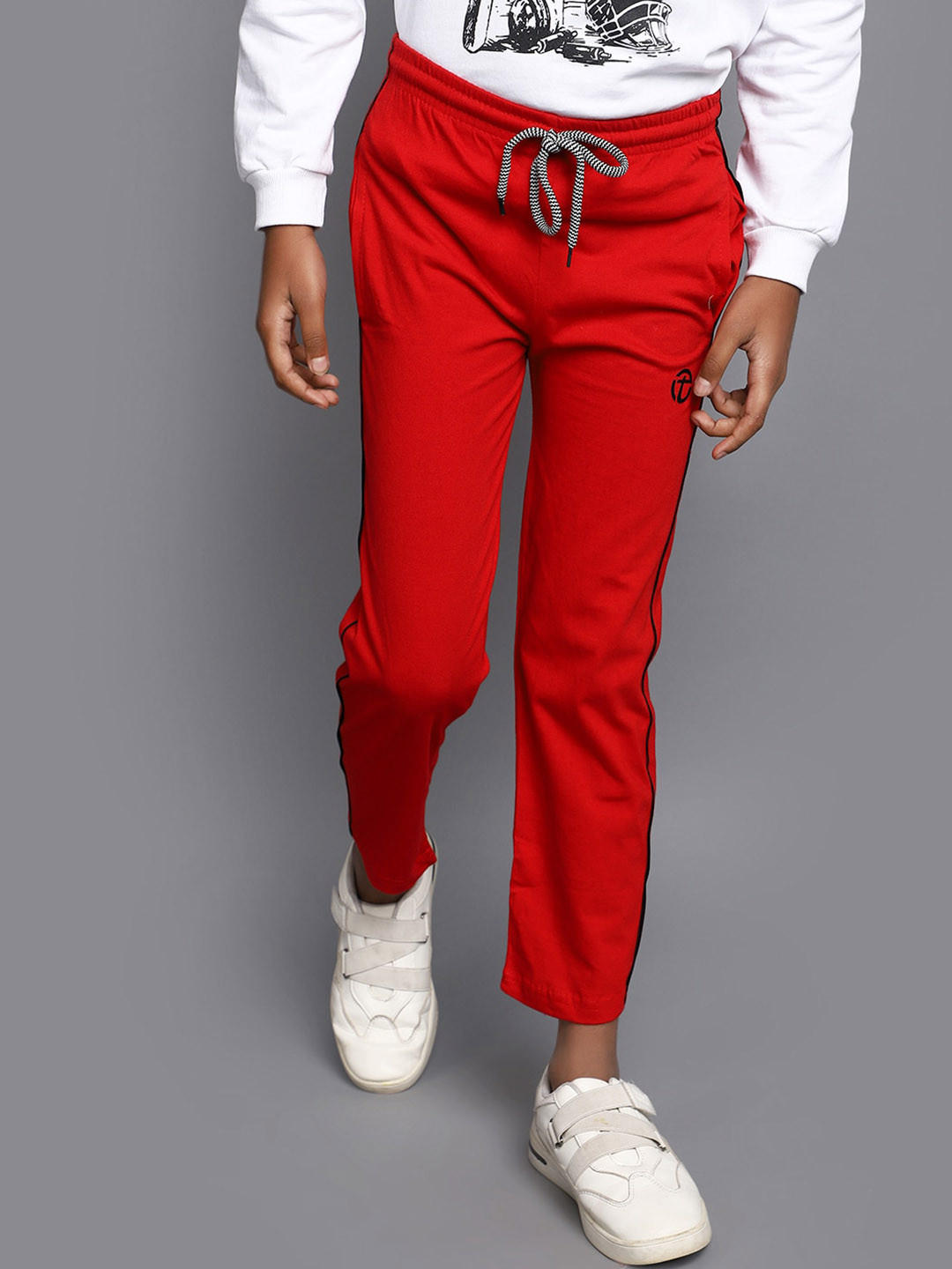 

V-Mart Boys Cotton Track Pants, Red