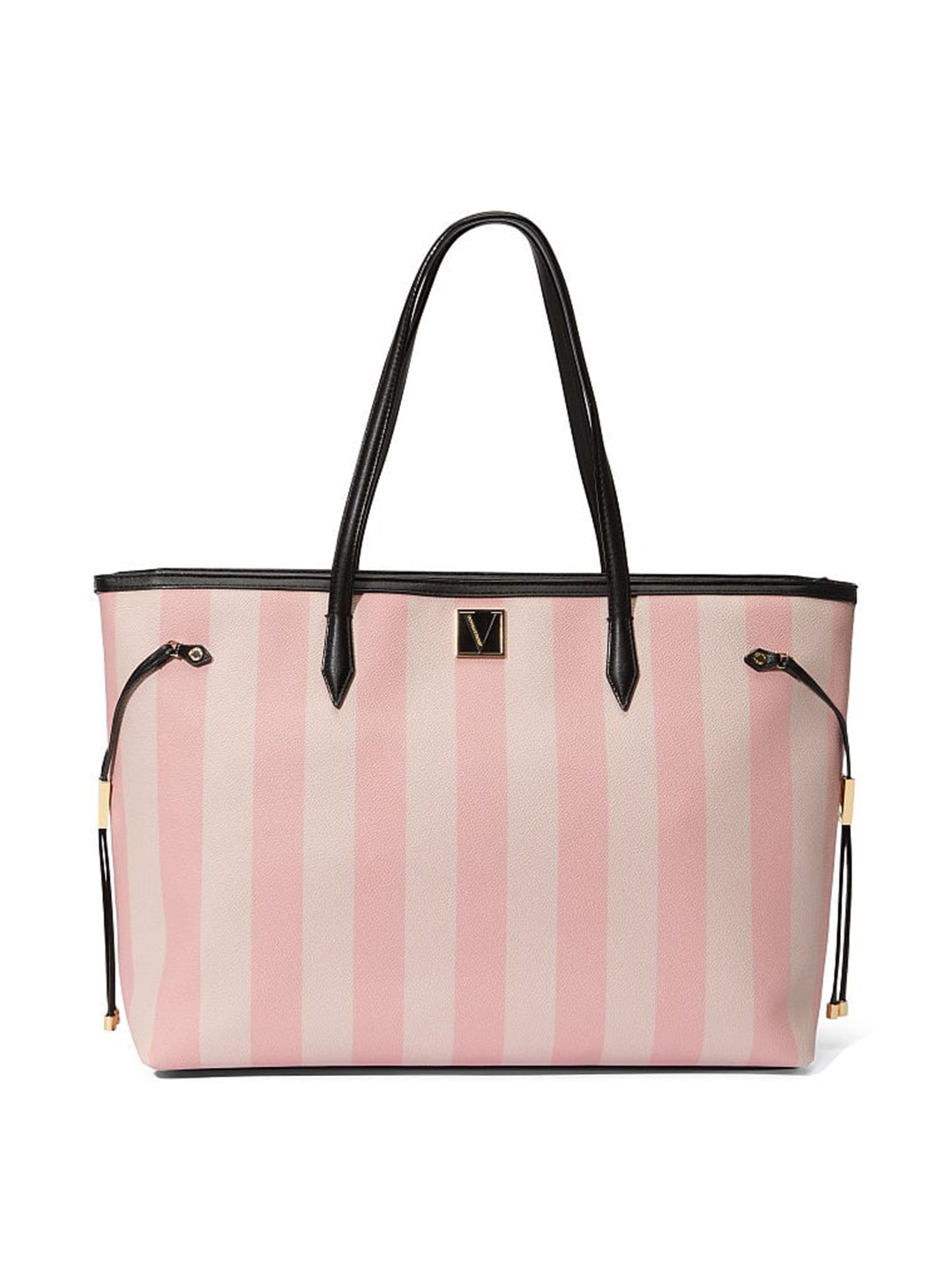 

Victoria's Secret Striped Structured Shoulder Bag, Pink