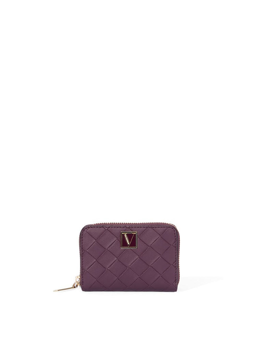

Victoria's Secret Women Textured Zip Around Wallet, Burgundy