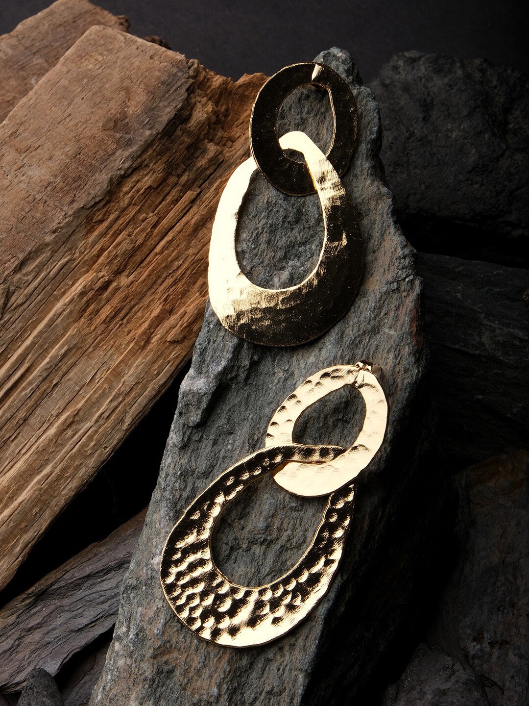 

XPNSV Gold-Plated Brass Contemporary Drop Earrings