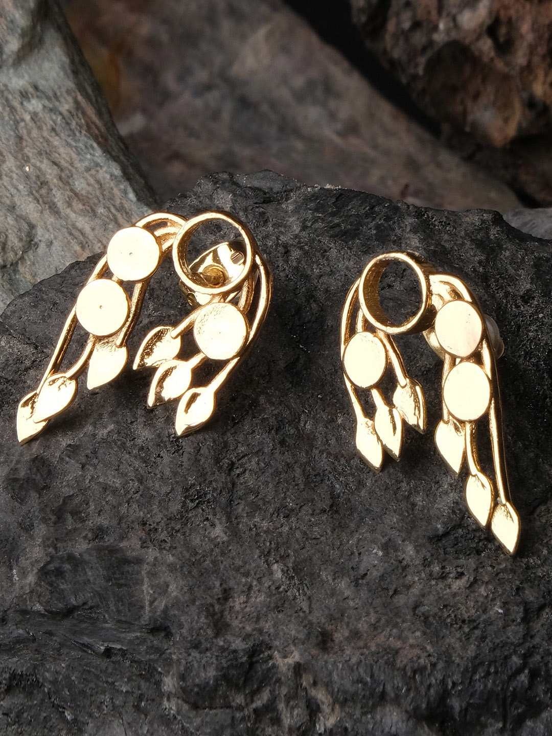 

XPNSV Gold-Plated Contemporary Studs Earrings