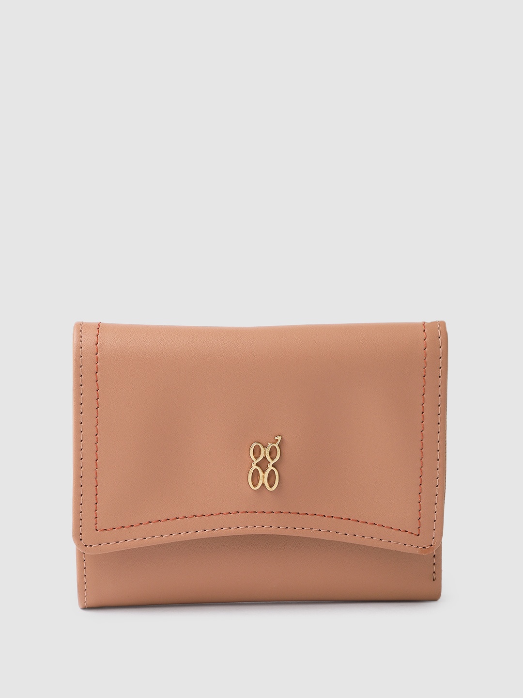 

Baggit Women Solid Three Fold Wallet, Pink
