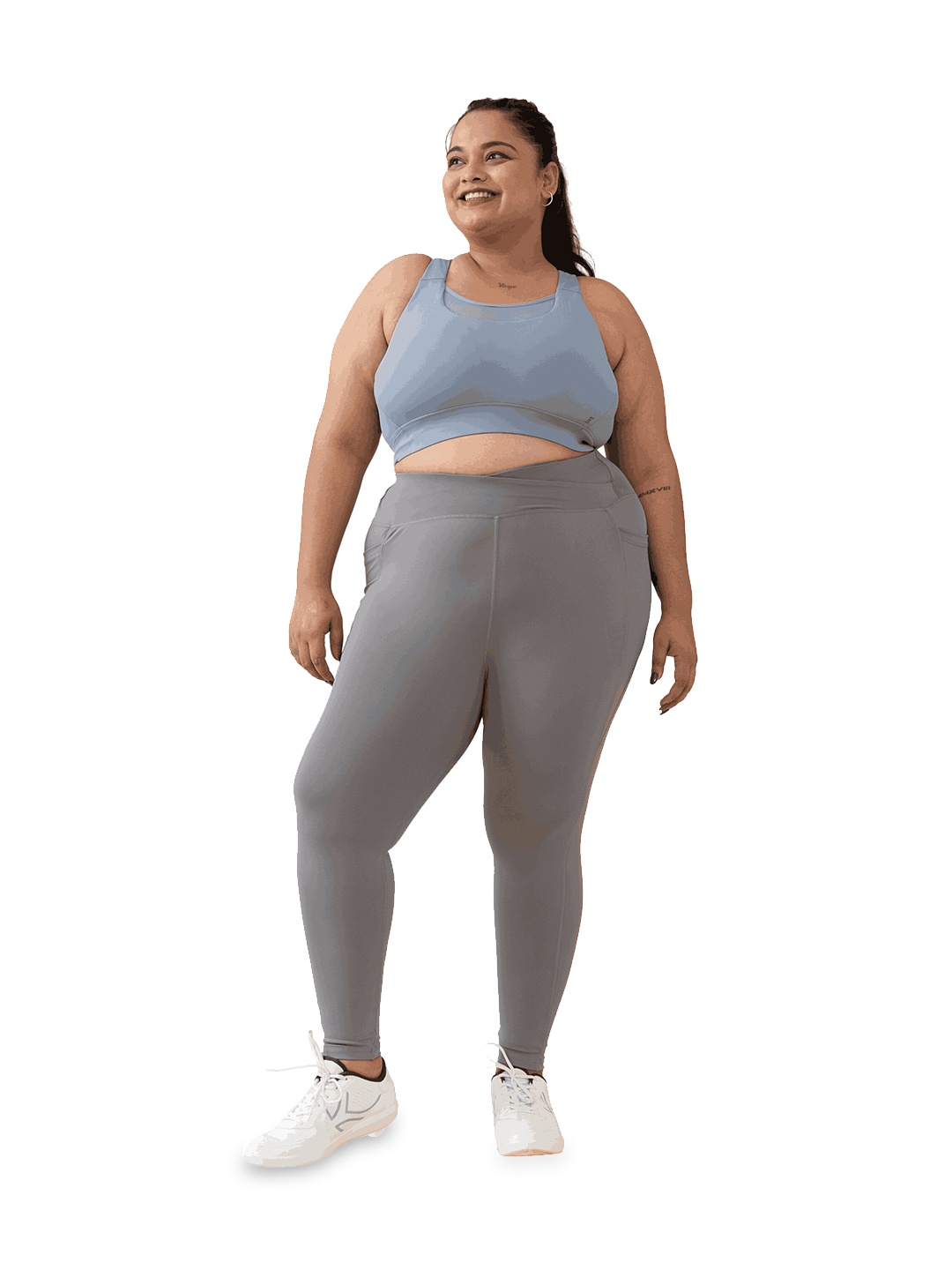 

SPIRIT ANIMAL Plus Size Full Coverage Moisture Wicking Sports Bra, Blue