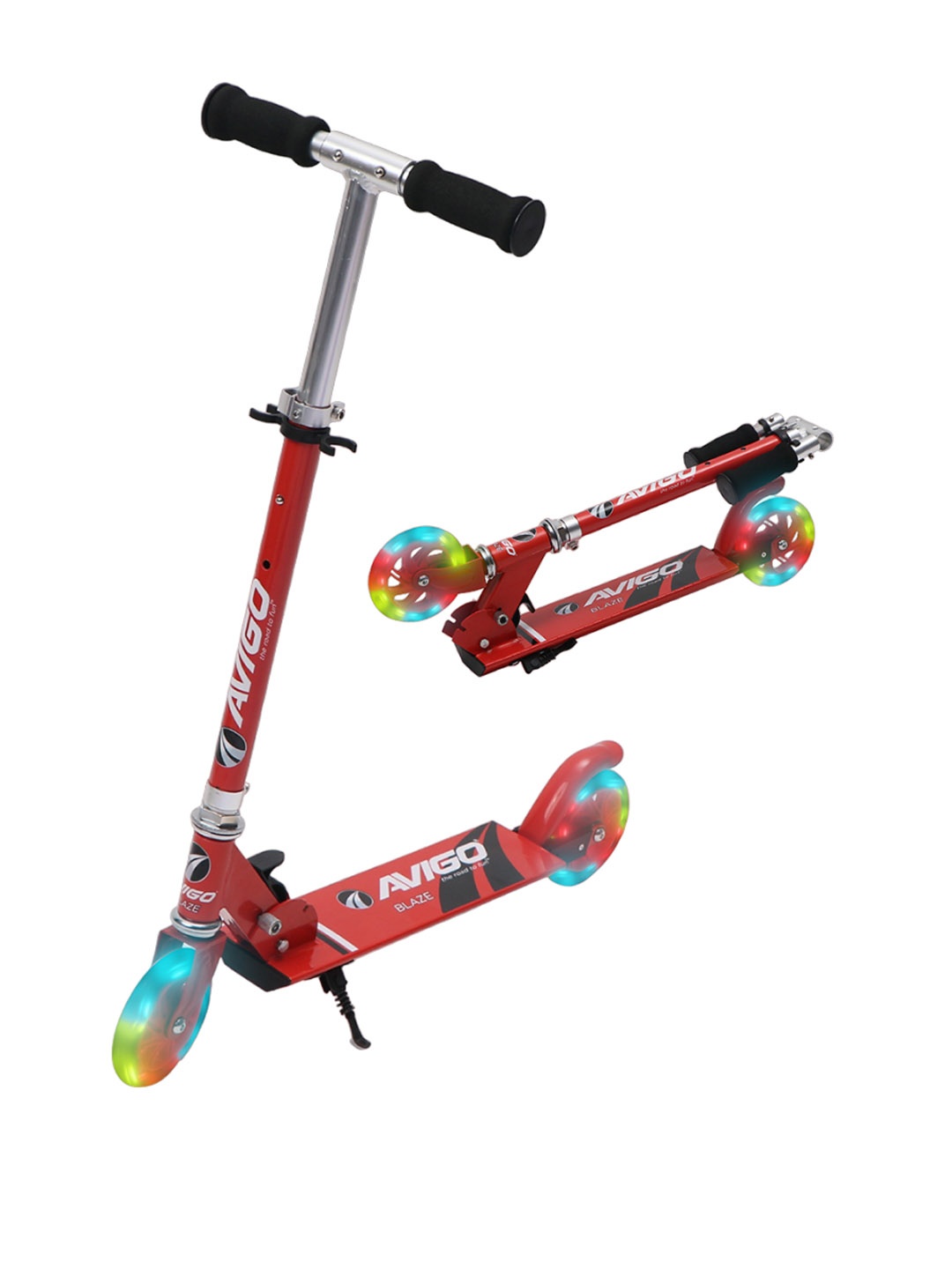 

Avigo Kids LED Light 2 Wheels Metal Scooter, Red