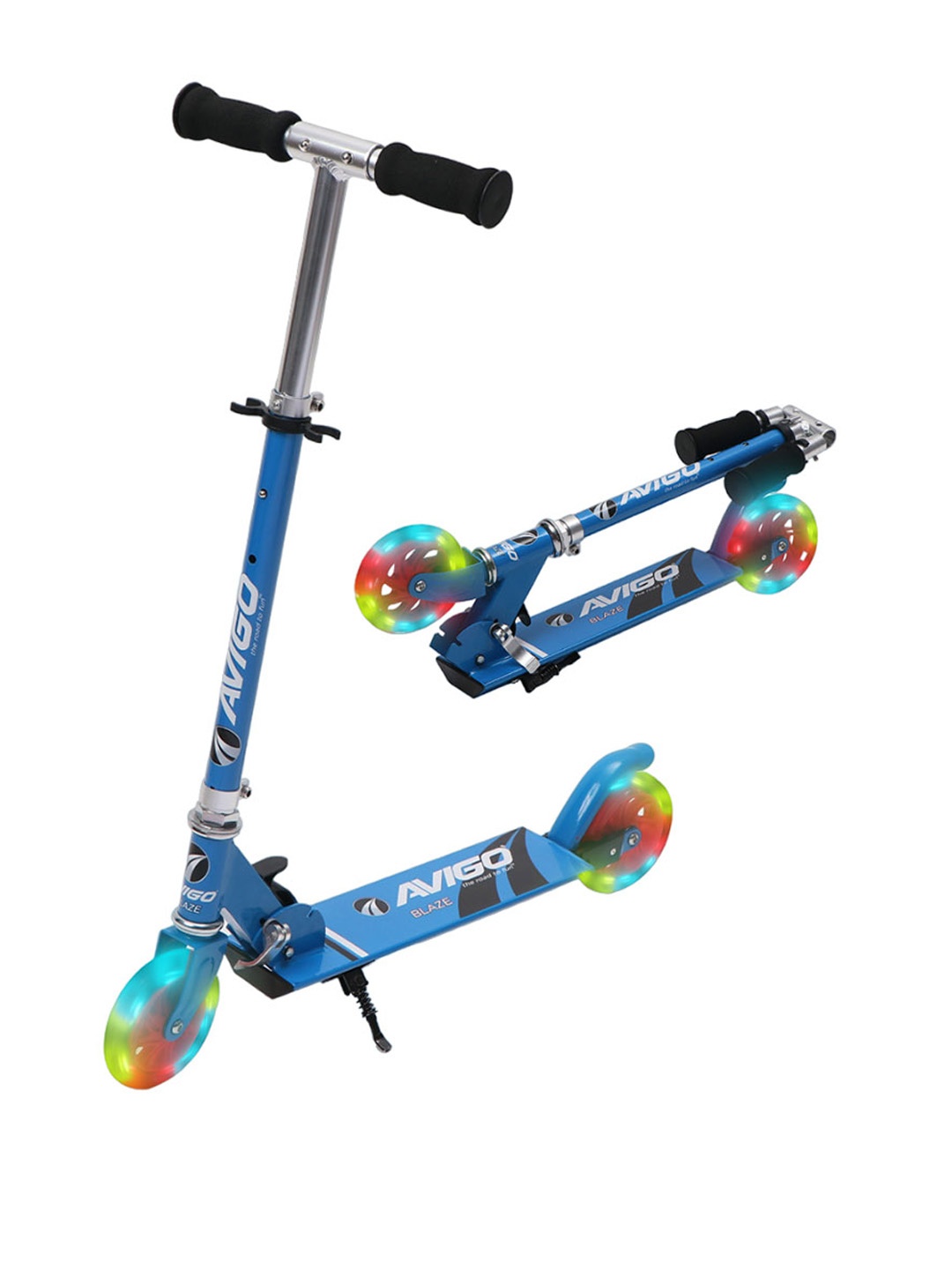 

Avigo Kids Foldable 2 Wheel Scooter With LED Wheels, Blue