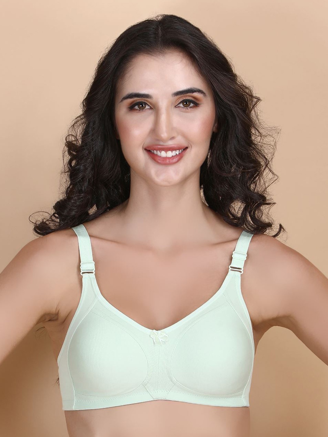 

Hill Islands Full Coverage Cut and Sew Cotton Bra with All Day Comfort, Sea green