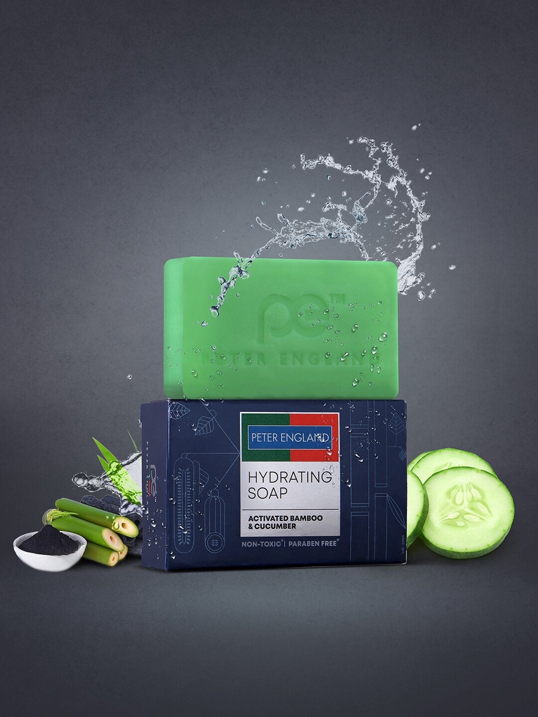 

Peter England Men Hydrating Soap With Cucumber Extract - 100g, Green