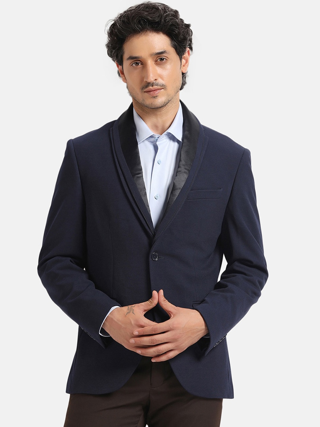 

Blackberrys Slim-Fit Single-Breasted Blazer, Navy blue