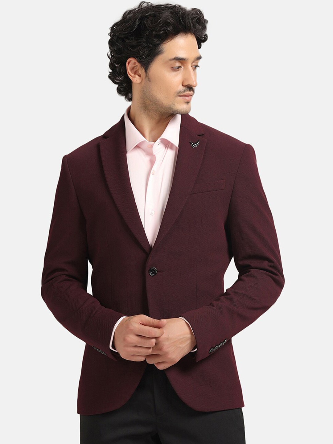 

Blackberrys Slim-Fit Single-Breasted Blazer, Red
