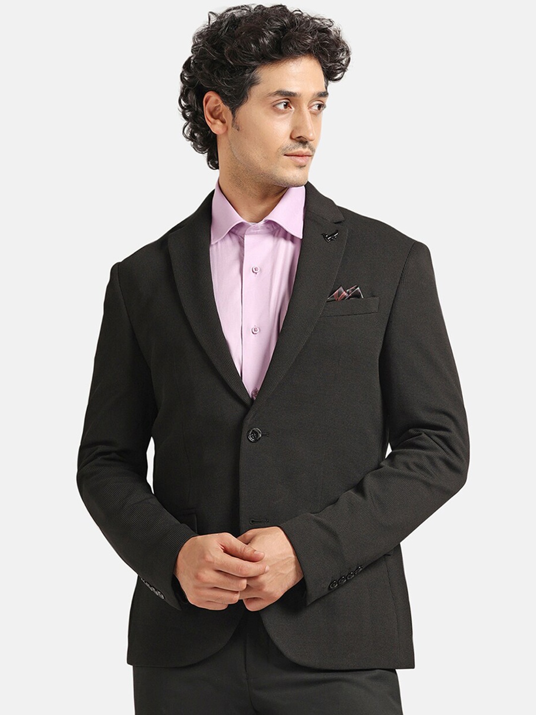 

Blackberrys Single-Breasted Slim-Fit Formal Blazer, Black
