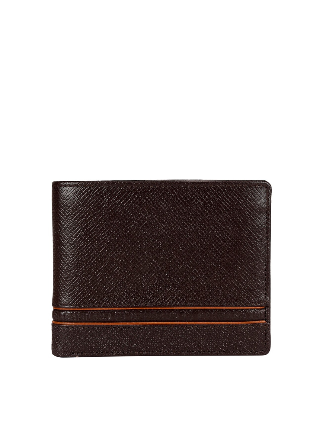 

Da Milano Textured Leather Two Fold Wallet, Brown