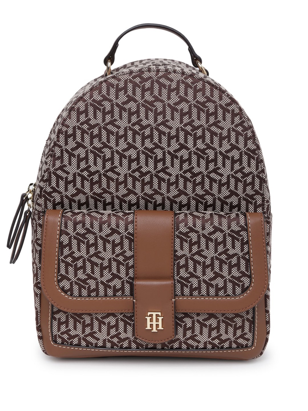 

Tommy Hilfiger Abstract Printed Jacquard Backpack, Brown