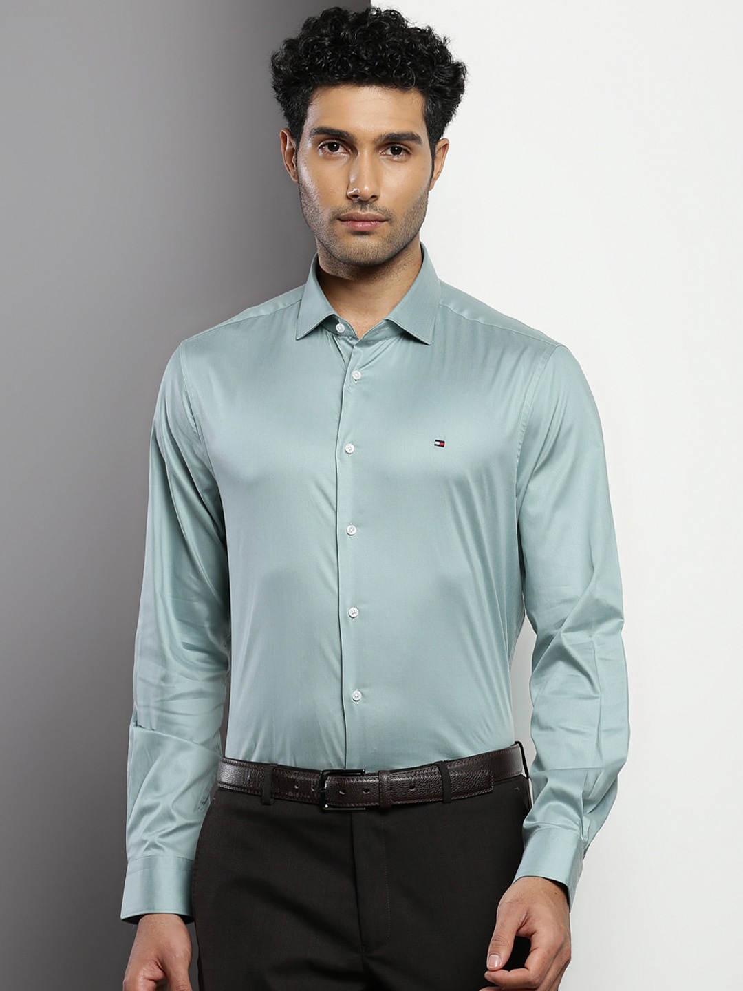 

Tommy Hilfiger Slim Fit Lyocell Formal Shirt, Olive