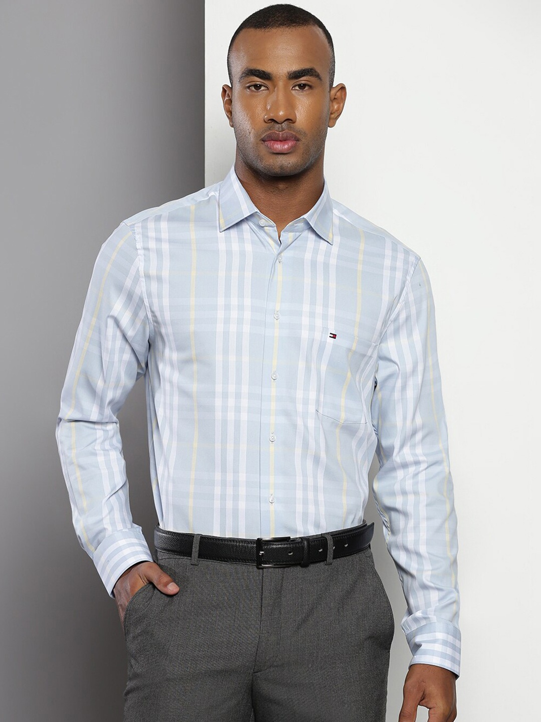 

Tommy Hilfiger Checked Pure Cotton Casual Shirt, Blue