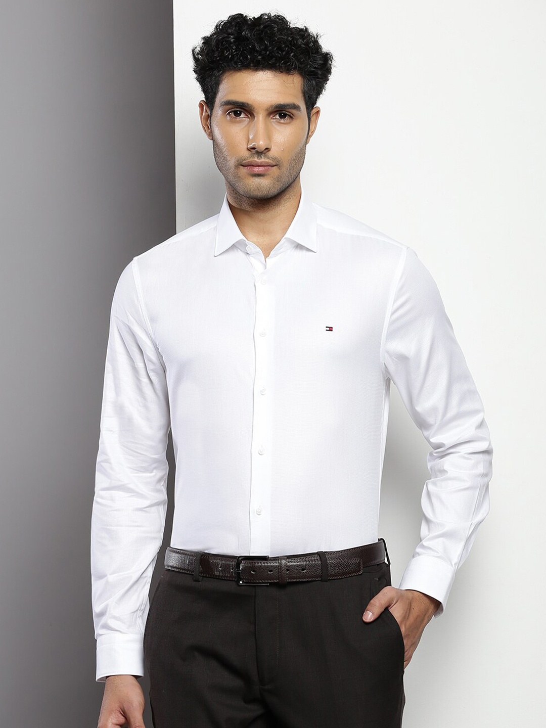 

Tommy Hilfiger Slim Fit Pure Cotton Formal Shirt, White