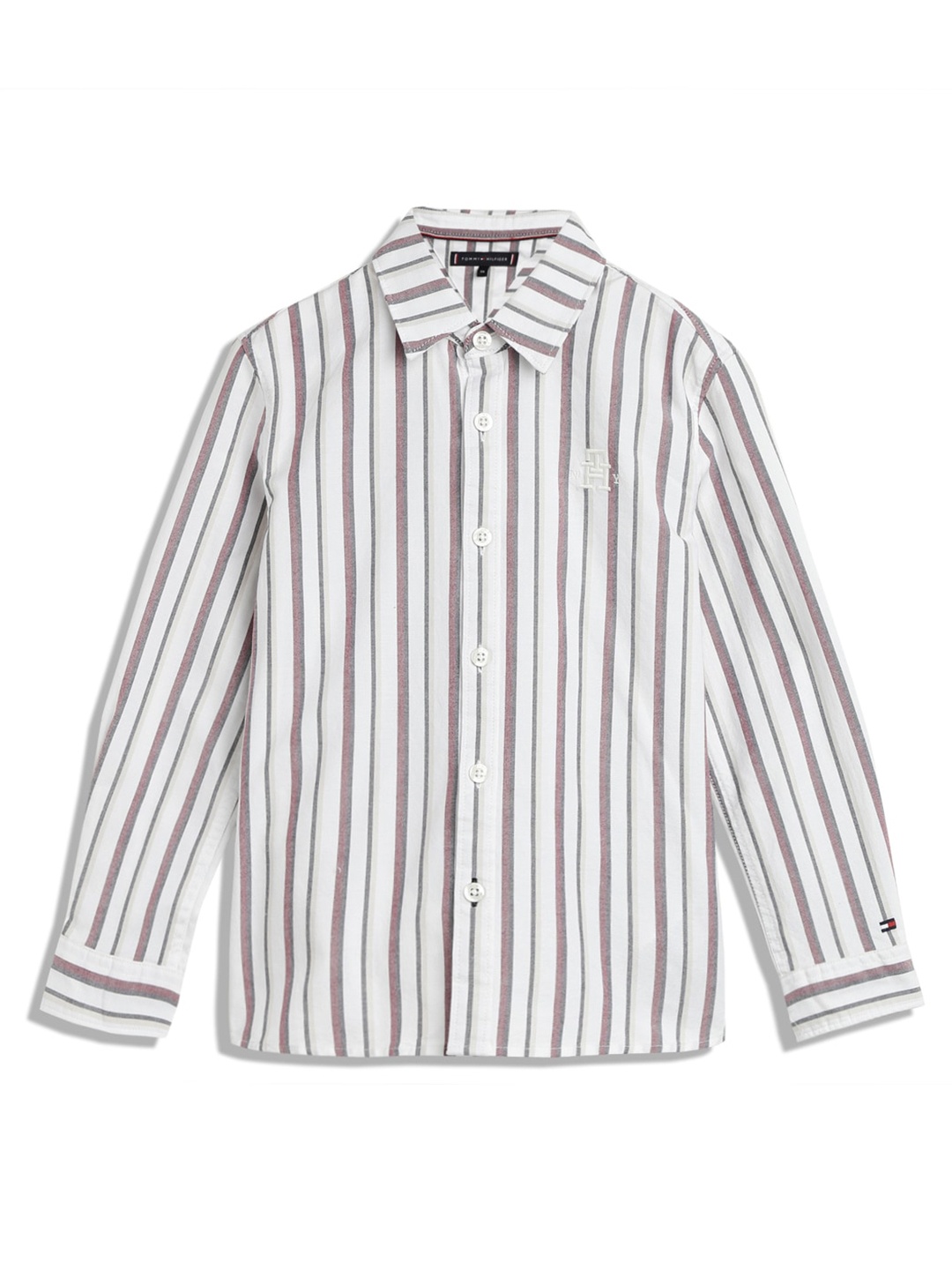 

Tommy Hilfiger Boys Striped Casual Shirt, White
