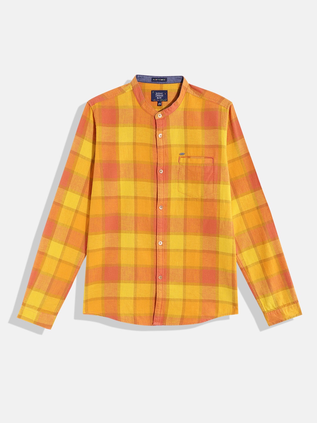 

Indian Terrain Boys Casual Shirt, Yellow